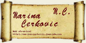 Marina Čerković vizit kartica